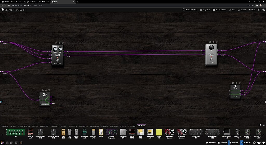 Auto Input Selector / Auto Output Selector Automatic cable snaping